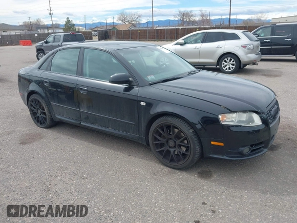 2007 Audi A4 with VIN WAUEH78E47A045743, listed as a IAAI auction lot 41852675 with 118,635 mi miles and . Bid and sale history available at DreamBid. Image 1.