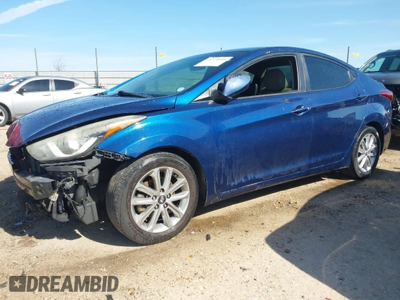 2016 Hyundai Elantra SE with VIN 5NPDH4AE1GH655759, listed as a IAAI auction lot 41721601 with 152,787 mi miles. Bid and sale history available at carsss.com. Image 2.