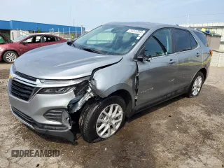 2024 Chevrolet Equinox LT with VIN 3GNAXUEG2RS216393, listed as a Copart auction lot 60990825 with 34,008 mi miles and Salvage title. Bid and sale history available at DreamBid. Image 1.