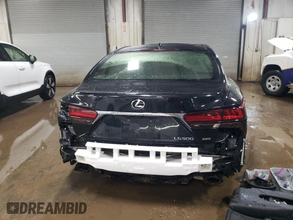 2022 Lexus LS with VIN JTHD51GFXN5010742, listed as a Copart auction lot 48202395 with 13,389 mi miles and Salvage Title. Bid and sale history available at carsss.com. Image 6.