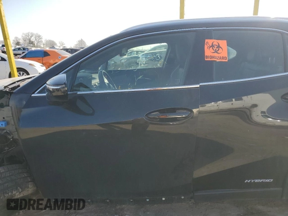 2021 Lexus UX with VIN JTHR9JBH4M2053802, listed as a Copart auction lot 48591765 with 46,150 mi miles and Salvage Title. Bid and sale history available at carsss.com. Image 7.