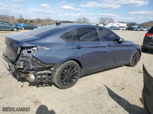 2015 Hyundai Genesis 3.8L with VIN KMHGN4JE7FU049937, listed as a Copart auction lot 50612825 with 79,720 mi miles and Salvage Title. Bid and sale history available at carsss.com. Image 3.