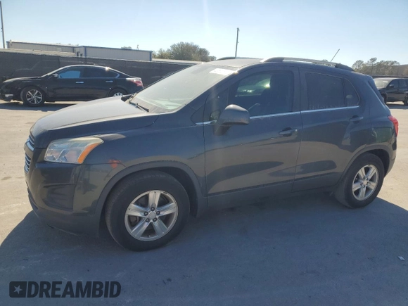 2016 Chevrolet Trax LT with VIN 3GNCJLSB1GL169829, listed as a Copart auction lot 43512655 with 122,188 mi miles and Salvage Title. Bid and sale history available at carsss.com. Image 1.