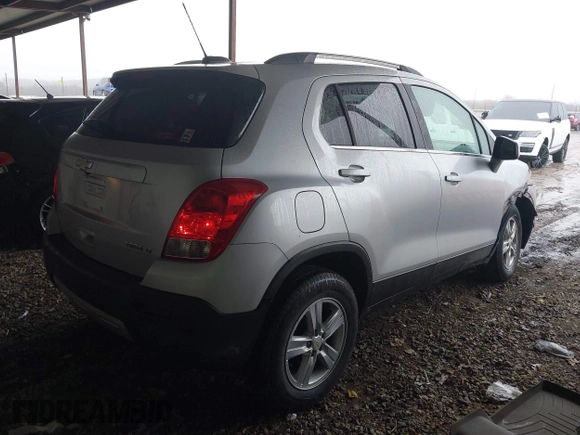 2015 Chevrolet Trax LT with VIN KL7CJLSB1FB082471, listed as a IAAI auction lot 41442413 with 91,520 mi miles. Bid and sale history available at carsss.com. Image 4.