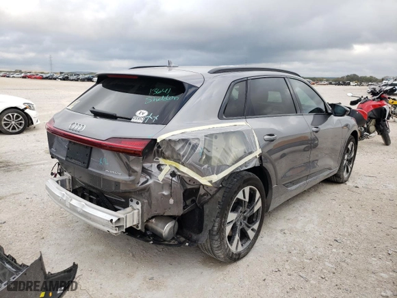 2021 Audi e-tron Premium with VIN WA1AAAGE4MB031782, listed as a Copart auction lot 65578012 with 21,981 mi miles. Bid and sale history available at carsss.com. Image 4.