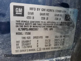 2021 Chevrolet TrailBlazer LT with VIN KL79MPSL4MB033957, listed as a Copart auction lot 69765084 with 119,541 mi miles and Non Repairable. Bid and sale history available at DreamBid. Image 15.