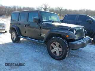 2017 Jeep Wrangler Unlimited Sport with VIN 1C4BJWDG0HL629476, listed as a IAAI auction lot 41408256 with 109,447 mi miles. Bid and sale history available at carsss.com. Image 1.