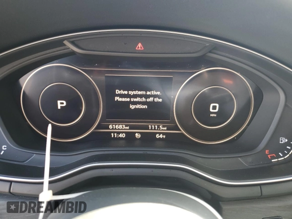2018 Audi A5 Sportback Premium Plus with VIN WAUENCF56JA072969, listed as a Copart auction lot 39968134 with 61,683 mi miles. Bid and sale history available at carsss.com. Image 9.