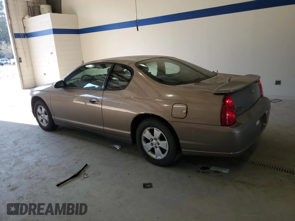 2006 Chevrolet Monte Carlo LT 3.5L with VIN 2G1WM15K569288684, listed as a Copart auction lot 80035514 with 124,324 mi miles and Clean Title. Bid and sale history available at carsss.com. Image 2.