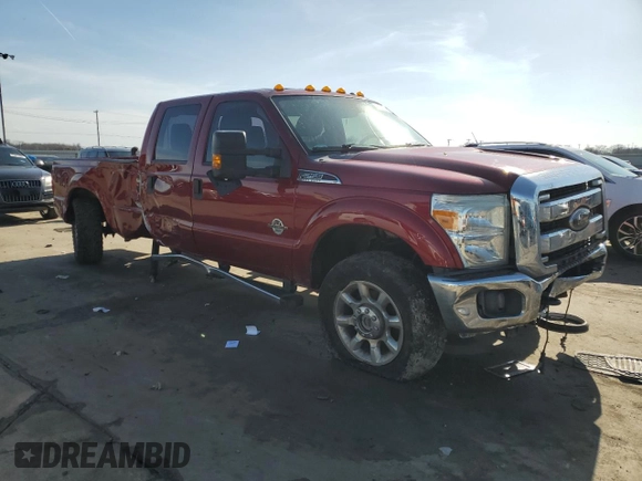 2015 Ford Super Duty F-250 SRW Lariat with VIN 1FT7W2BT5FED52776, listed as a Copart auction lot 44997645 with 245,240 mi miles and Salvage Title. Bid and sale history available at carsss.com. Image 4.