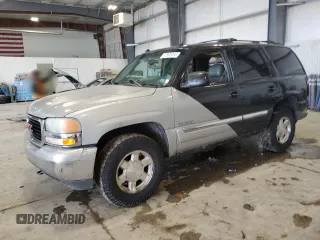 2005 GMC Yukon SLT with VIN 1GKEK13T35J138875, listed as a Copart auction lot 47890055 with 201,750 mi miles and Salvage Title. Bid and sale history available at carsss.com. Image 1.