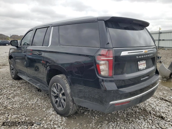 2021 Chevrolet Suburban LT with VIN 1GNSKCKD5MR382216, listed as a Copart auction lot 80243284 with 121,332 mi miles and Salvage Title. Bid and sale history available at carsss.com. Image 2.