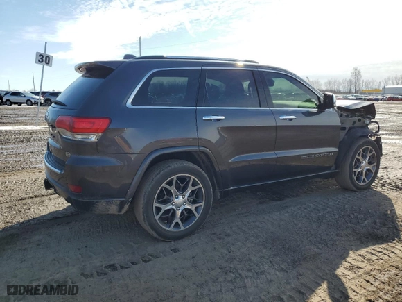 2021 Jeep Grand Cherokee Overland with VIN 1C4RJFCG7MC584885, listed as a Copart auction lot 47763045 with 45,509 mi miles and Salvage Title. Bid and sale history available at carsss.com. Image 3.