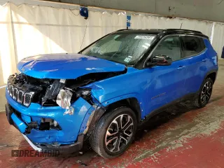 2023 Jeep Compass Limited z VIN 3C4NJDCN7PT566056, wystawiony jako Copart lot #60302625 z przebiegiem 42 541 mil mil oraz Czysty tytuł • Clean title. Historia ofert i sprzedaży dostępna na DreamBid. Obrazek 1.