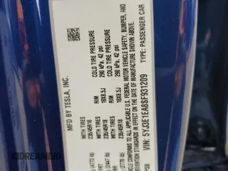 2025 Tesla Model 3 Long Range z VIN 5YJ3E1EA8SF931209, wystawiony jako Copart lot #60304875 z przebiegiem 9 123 mil mil oraz Szkoda całkowita • Salvage title. Historia ofert i sprzedaży dostępna na DreamBid. Obrazek 12.