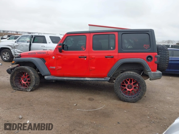 2020 Jeep Wrangler Unlimited Willys with VIN 1C4HJXDN8LW213889, listed as a IAAI auction lot 41561034 with 97,489 mi miles and . Bid and sale history available at DreamBid. Image 15.