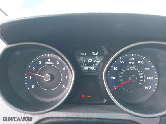 2016 Hyundai Elantra SE with VIN 5NPDH4AE2GH691895, listed as a IAAI auction lot 41778639 with 136,738 mi miles. Bid and sale history available at carsss.com. Image 15.