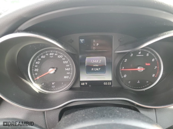 2018 Mercedes-Benz C-Class C 300 with VIN WDDWF4KB8JR348548, listed as a Copart auction lot 47240525 with 91,347 mi miles and Salvage Title. Bid and sale history available at carsss.com. Image 9.