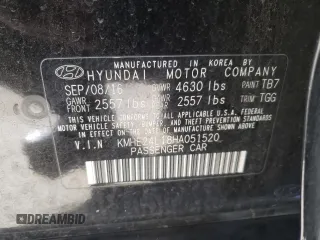 2017 Hyundai Sonata SE with VIN KMHE24L18HA051520, listed as a Copart auction lot 48121315 with 141,768 mi miles and Salvage Title. Bid and sale history available at DreamBid. Image 14.