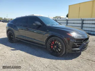2019 Lamborghini Urus with VIN ZPBUA1ZL6KLA02282, listed as a Copart auction lot 88714865 with 17,842 mi miles and Salvage Title. Bid and sale history available at carsss.com. Image 4.