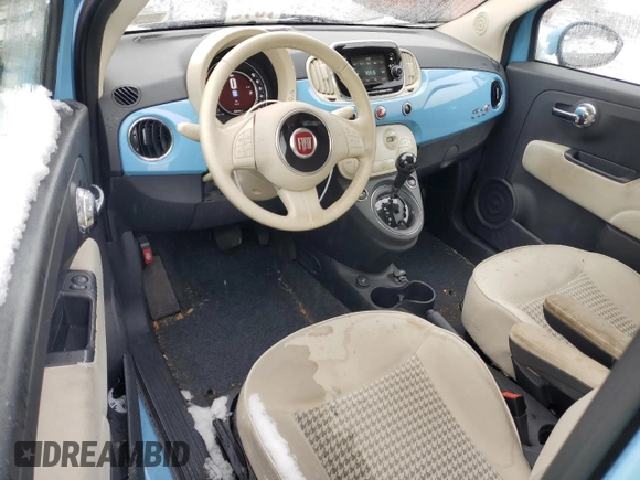 2017 FIAT 500 Pop z VIN 3C3CFFLR4HT505924, wystawiony jako Copart lot #81500754 z przebiegiem 49 618 mil mil oraz Nie do naprawy • Non repairable. Historia ofert i sprzedaży dostępna na DreamBid. Obrazek 8.