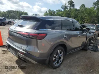 2023 Infiniti QX60 Luxe with VIN 5N1DL1FR2PC357625, listed as a Copart auction lot 61527115 with 50,177 mi miles and Salvage title. Bid and sale history available at DreamBid. Image 3.