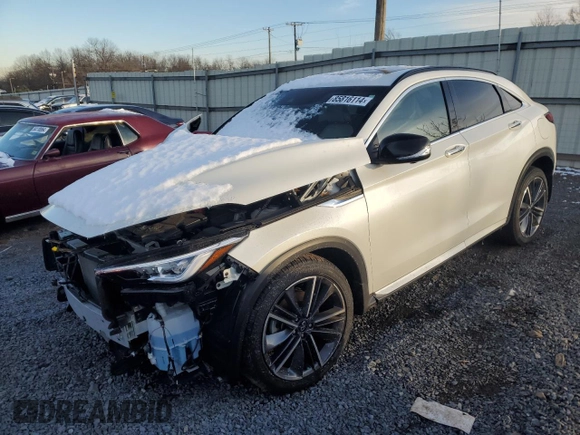 2023 Infiniti QX55 Essential z VIN 3PCAJ5KR8PF109795, wystawiony jako Copart lot #85816114 z przebiegiem 11 985 mil mil oraz Szkoda całkowita • Salvage title. Historia ofert i sprzedaży dostępna na DreamBid. Obrazek 1.