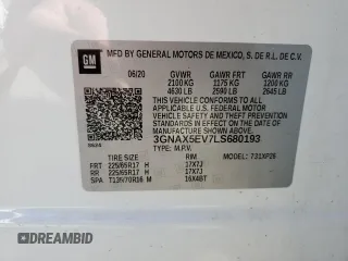 2020 Chevrolet Equinox LS z VIN 3GNAX5EV7LS680193, wystawiony jako Copart lot #45696045 z przebiegiem 66 042 mil mil oraz Szkoda całkowita • Salvage title. Historia ofert i sprzedaży dostępna na DreamBid. Obrazek 13.