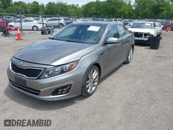 2015 Kia Optima SX Turbo with VIN 5XXGR4A62FG479575, listed as a IAAI auction lot 42357939 with 62,589 mi miles and . Bid and sale history available at DreamBid. Image 2.