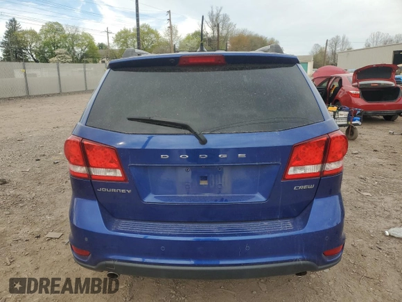 2012 Dodge Journey Crew with VIN 3C4PDCDG1CT399343, listed as a Copart auction lot 53610425 with 47,681 mi miles and Salvage title. Bid and sale history available at DreamBid. Image 6.