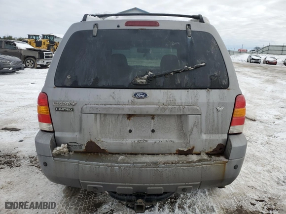 2007 Ford Escape Limited with VIN 1FMCU04157KA35034, listed as a Copart auction lot 86177794 with 215,888 mi miles and Salvage Title. Bid and sale history available at carsss.com. Image 6.
