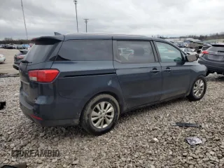 2017 Kia Sedona LX with VIN KNDMB5C13H6250709, listed as a Copart auction lot 87812505 with 0 mi miles and Salvage Title. Bid and sale history available at carsss.com. Image 3.