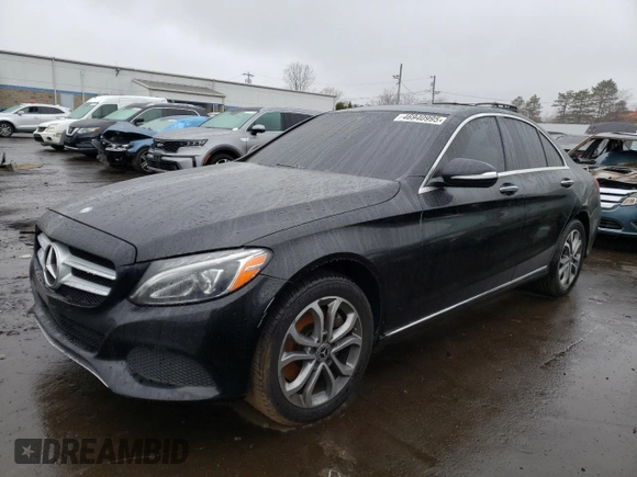2015 Mercedes-Benz C-Class C 300 Luxury with VIN 55SWF4KB7FU025081, listed as a Copart auction lot 46940995 with 136,291 mi miles and Non Repairable. Bid and sale history available at carsss.com. Image 1.