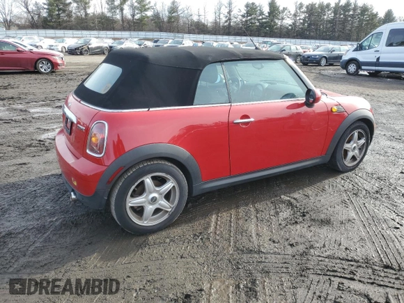 2009 MINI Convertible z VIN WMWMR33589TJ94303, wystawiony jako Copart lot #43358885 z przebiegiem 44 688 mil mil oraz Czysty tytuł • Clean title. Historia ofert i sprzedaży dostępna na DreamBid. Obrazek 3.