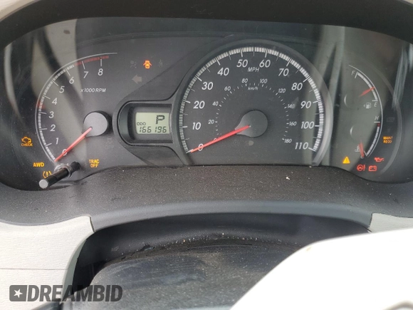 2012 Toyota Sienna LE with VIN 5TDJK3DC0CS043968, listed as a Copart auction lot 45854755 with 166,196 mi miles and Salvage Title. Bid and sale history available at carsss.com. Image 9.