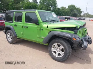 2018 Jeep Wrangler Unlimited Sport z VIN 1C4HJXDN5JW320220, wystawiony jako IAAI lot #42041686 z przebiegiem 123 234 mil mil oraz . Historia ofert i sprzedaży dostępna na DreamBid. Obrazek 1.