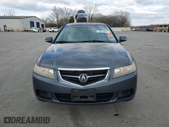 2004 Acura TSX with VIN JH4CL96854C014565, listed as a Copart auction lot 50443835 with 0 mi miles and Salvage Title. Bid and sale history available at carsss.com. Image 5.