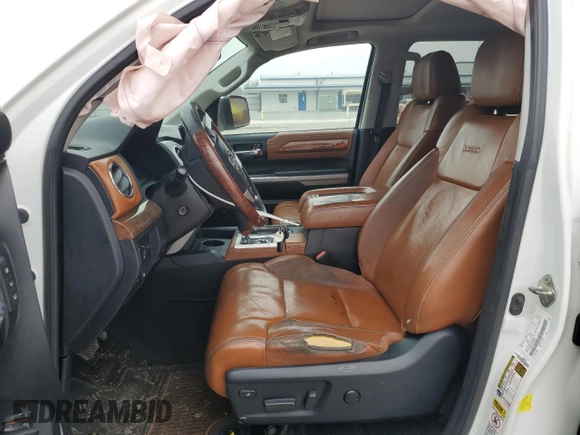 2017 Toyota Tundra Platinum with VIN 5TFAW5F14HX625312, listed as a Copart auction lot 46787695 with 261,194 mi miles and Salvage title. Bid and sale history available at DreamBid. Image 7.
