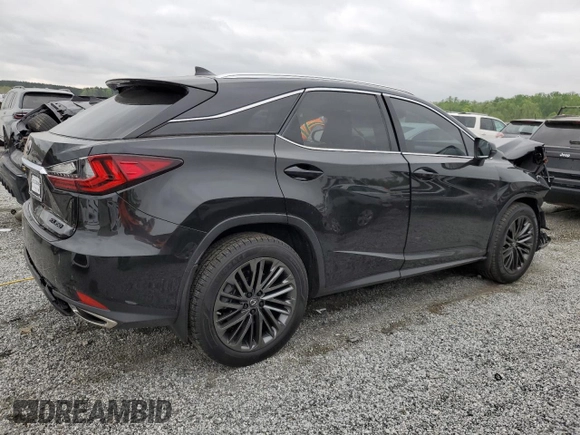 2022 Lexus RX 350 with VIN 2T2HZMAA4NC231760, listed as a Copart auction lot 52738675 with 27,186 mi miles and Salvage Title. Bid and sale history available at DreamBid. Image 3.