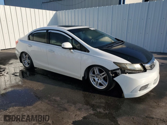 2012 Honda Civic EX with VIN 19XFB2F8XCE102026, listed as a Copart auction lot 52682475 with 140,165 mi miles and Clean Title. Bid and sale history available at DreamBid. Image 4.