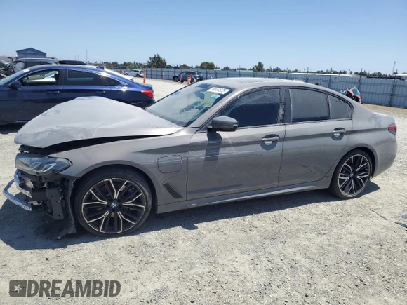 2021 BMW 5 Series 530e with VIN WBA13AG05MCF71415, listed as a Copart auction lot 58554935 with 9,994 mi miles and Clean title. Bid and sale history available at DreamBid. Image 1.