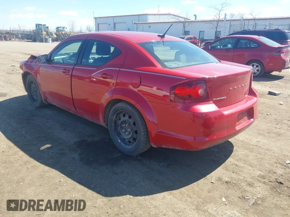 2014 Dodge Avenger SE with VIN 1C3CDZAB7EN226041, listed as a IAAI auction lot 41886981 with 126,811 mi miles. Bid and sale history available at carsss.com. Image 3.