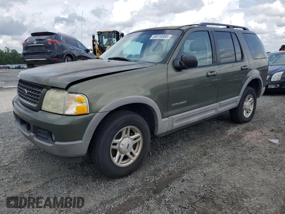 2002 Ford Explorer XLT with VIN 1FMZU73K92UD46007, listed as a Copart auction lot 59318385 with 158,313 mi miles and Salvage title. Bid and sale history available at DreamBid. Image 1.