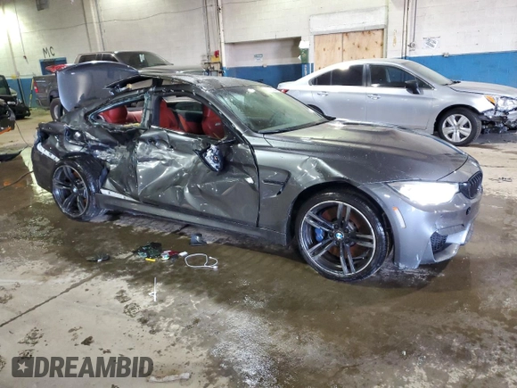 2015 BMW M4 with VIN WBS3R9C52FK334812, listed as a Copart auction lot 41716564 with 91,838 mi miles. Bid and sale history available at carsss.com. Image 4.