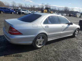 2001 Mercedes-Benz S-Class with VIN WDBNG75J11A162631, listed as a Copart auction lot 52103705 with 215,870 mi miles and Salvage Title. Bid and sale history available at carsss.com. Image 3.