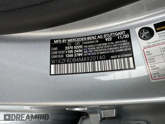 2021 Mercedes-Benz E 350 with VIN W1KZF8DB4MA920140, listed as a Copart auction lot 56758045 with 90,330 mi miles and Clean Title. Bid and sale history available at DreamBid. Image 10.