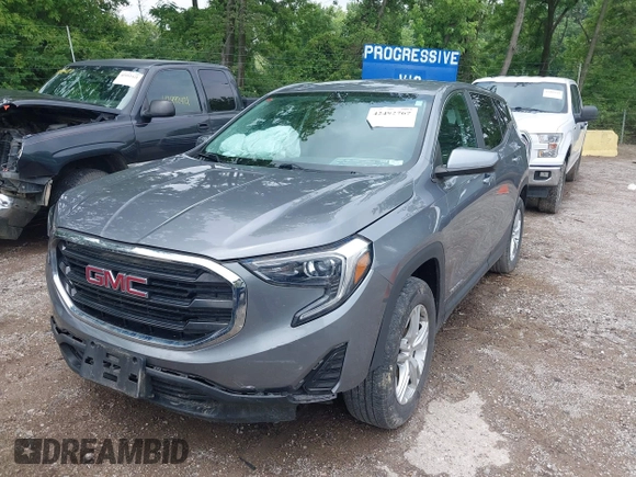 2021 GMC Terrain SLE with VIN 3GKALMEV7ML383987, listed as a IAAI auction lot 42492767 with 53,483 mi miles and . Bid and sale history available at DreamBid. Image 17.