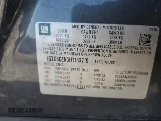 2017 GMC Canyon 4WD SLE with VIN 1GTG6CEN5H1163719, listed as a Copart auction lot 54301175 with 102,085 mi miles and Clean Title. Bid and sale history available at carsss.com. Image 12.