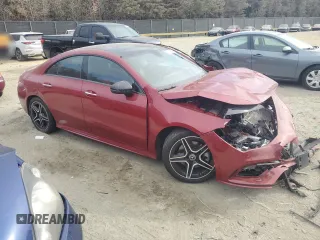 2021 Mercedes-Benz CLA with VIN W1K5J4HB0MN165366, listed as a Copart auction lot 78913674 with 33,779 mi miles and Salvage Title. Bid and sale history available at carsss.com. Image 4.