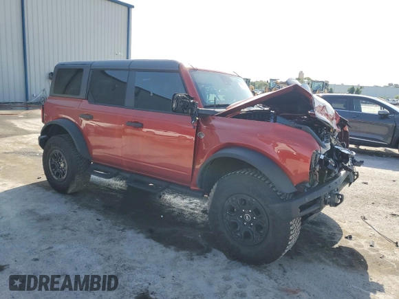 2024 Ford Bronco Wildtrak with VIN 1FMEE2BP4RLB23952, listed as a Copart auction lot 57058835 with 12,180 mi miles and Non repairable. Bid and sale history available at DreamBid. Image 4.
